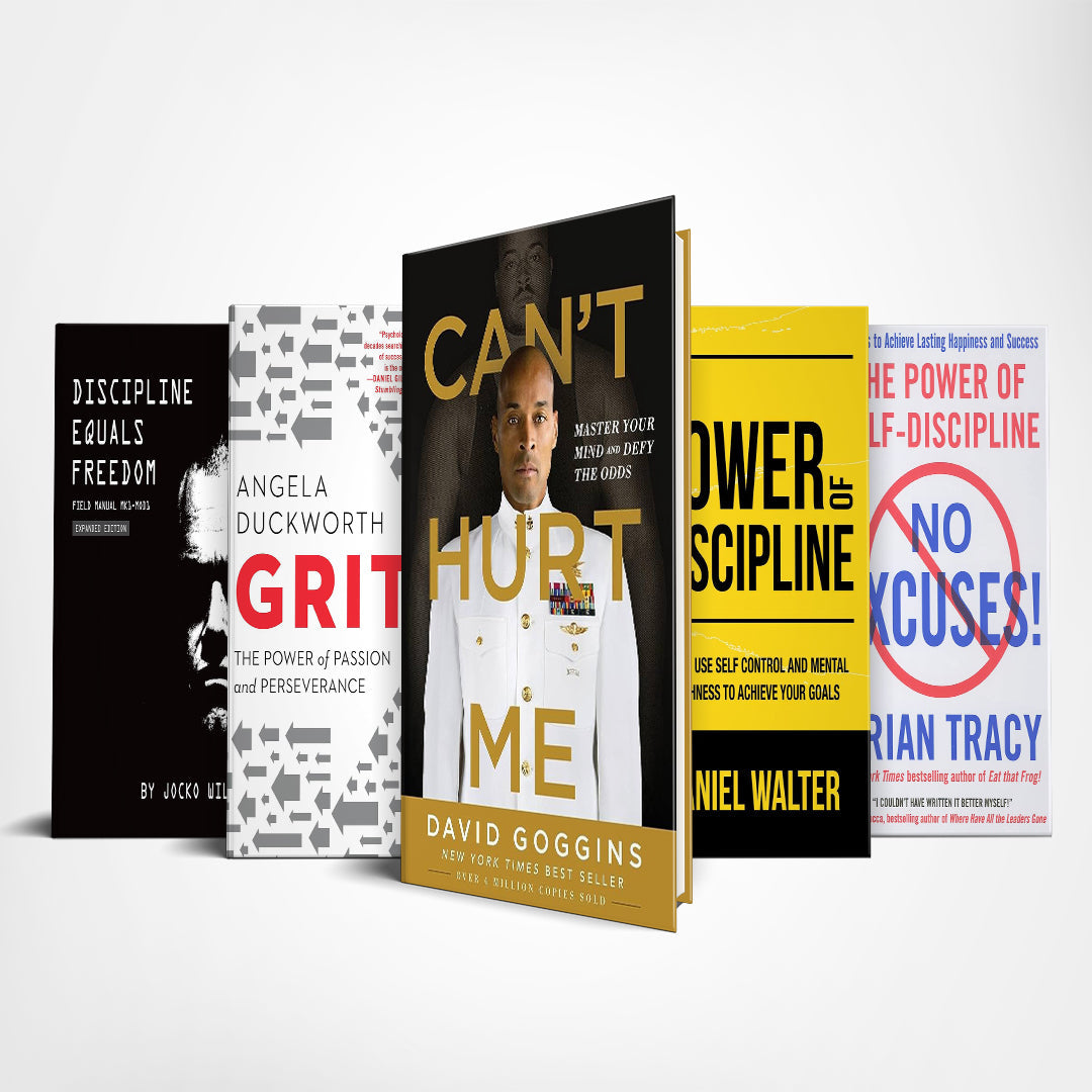 5 Essential Discipline Guides: Can't Hurt Me, The Power of Discipline, Grit: The Power of Passion and Perseverance, No Excuses!: The Power of Self-Discipline, Discipline Equals Freedom: Field Manual