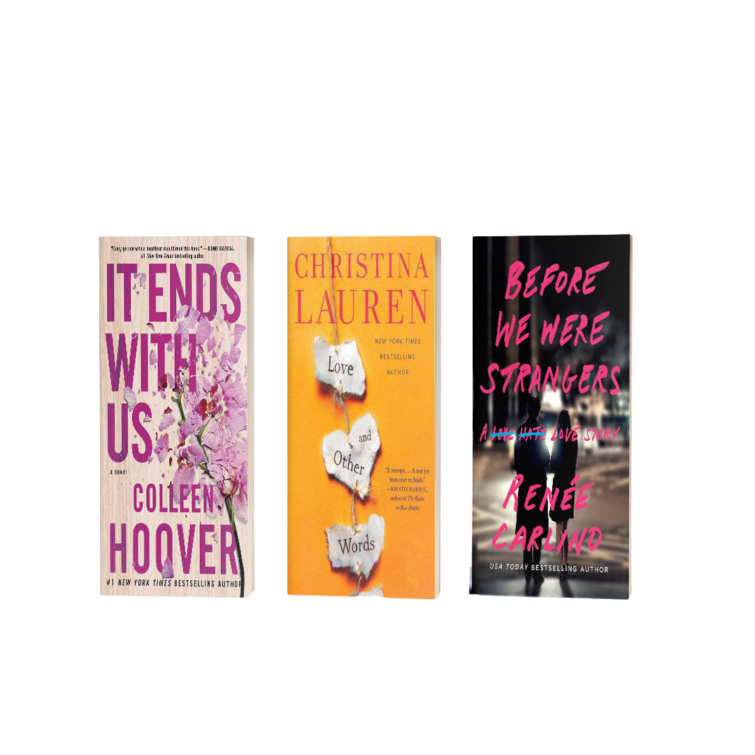 Books with second chance set : Love and other words, Before we were strangers, It ends with us