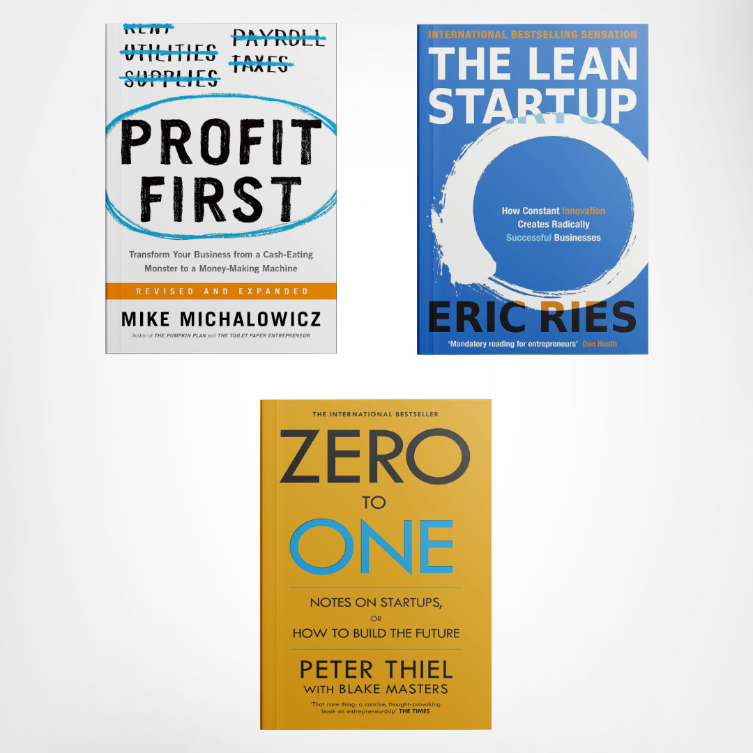 The Ultimate Startup Success Bundle : Profit first, Zero to one, The lean startup