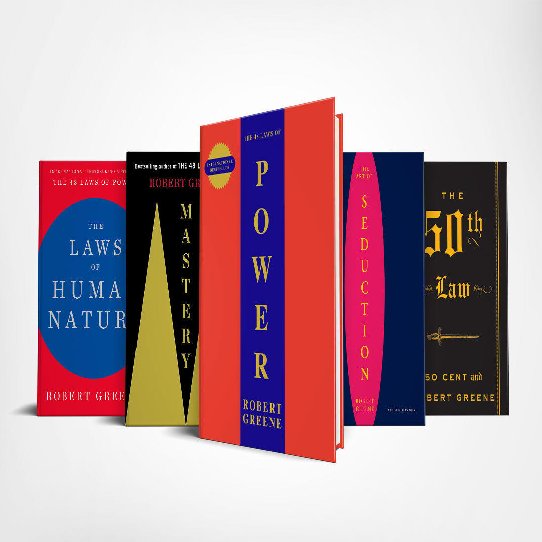 Robert Greene Book set : The 48 Laws of power, The Laws Of Human Nature, Mastery, The 33 Strategies of War, The Art of Seduction