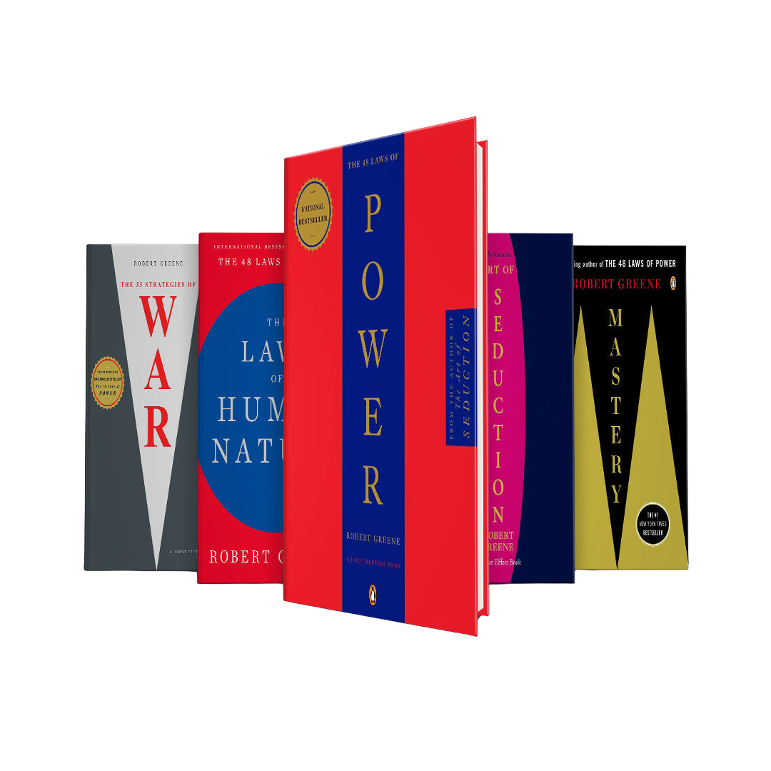 Robert Greene Book set : The 48 Laws of power, The Laws Of Human Nature, Mastery, The 33 Strategies of War, The Art of Seduction