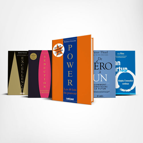 Pack 5 livres de stratégies de succès: 48 lois du pouvoir, L'Art de la Séduction, Excellence, De Zéro à Un, The Lean Startup
